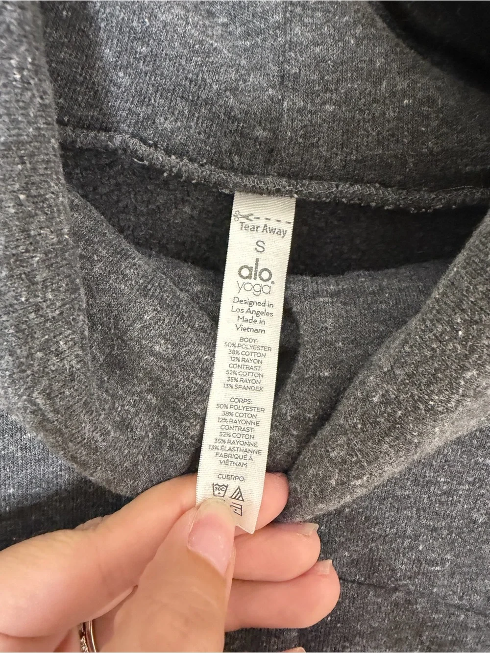 Alo Yoga Haze Cowl Neck Sweater Sz S